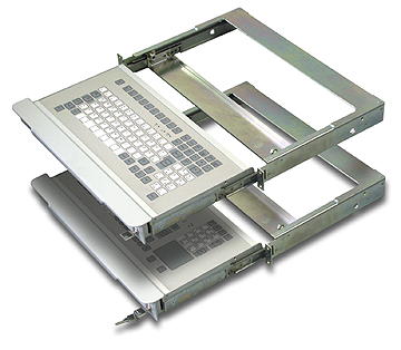 GeBE Picture KFW-105 PC Folientastatur für 19" Schublade, mit PS/2 Anschluss und Touchpad