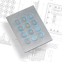 KVS-12 Edelstahl PinPad mit 12 Tasten