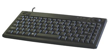 GeBE Picture KTA-86 Kompakte PC Tastatur mit Trackball, USB, für Homeoffice Anwendungen