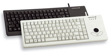 GeBE Picture Cherry G84-4400-Serie PC Tastatur mit Trackball, ideal für Büro und Homeoffice, USB