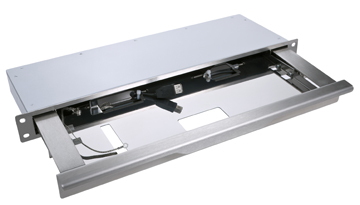 GeBE Picture KSS-19 Tastatur Schublade 1 HE für 19 Zoll aus Edelstahl zum einbauen.
