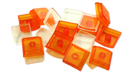 Einzeltasten in orange 10 Stück, Ersatz für X-Keys Tastaturen, XK, Wechselkappen